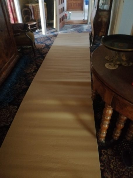 Tapis protégé avant débarras